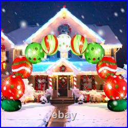 8.2 FT Giant Christmas Inflatables Archway Christmas Blow Up Ball Arch with B