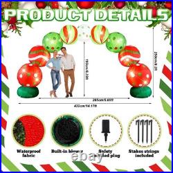 8.2 FT Giant Christmas Inflatables Archway Christmas Blow Up Ball Arch with B