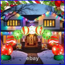 8.2 FT Giant Christmas Inflatables Archway Christmas Blow Up Ball Arch with B