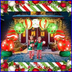 8.2 FT Giant Christmas Inflatables Archway Christmas Blow Up Ball Arch with B