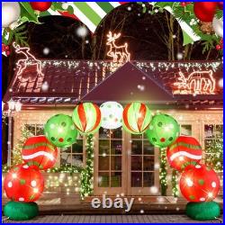 8.2 FT Giant Christmas Inflatables Archway Christmas Blow Up Ball Arch with B