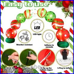 8.2 FT Giant Christmas Inflatables Archway Christmas Blow Up Ball Arch with B