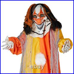 8.2ft Outdoor Red Eyed Clown Halloween Decoration Scary Inflatable Yard Prop