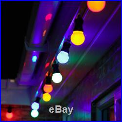 8-40m Multi Colour Outdoor Christmas LED Festoon String Lights Globe Bulb