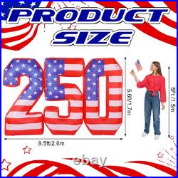8.5 FT 250Th Anniversary Inflatable 4Th of July Outdoor Decoration with Built-In