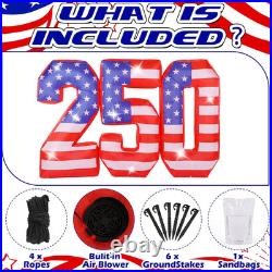 8.5 FT 250Th Anniversary Inflatable 4Th of July Outdoor Decoration with Built-In