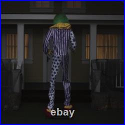 8’6 LED Animated Talking Sutures the Clown Hunted House Indoor Halloween Decor