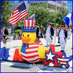 8.8FT 4Th of July Inflatables Outdoor Decorations Duck USA Patriotic Blow up Yar