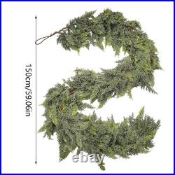8.8/6/5 FT Christmas Garland, Artificial Cypress Garlands For Front Porch Door