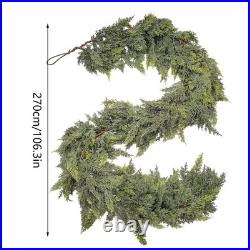 8.8/6/5 FT Christmas Garland, Artificial Cypress Garlands For Front Porch Door