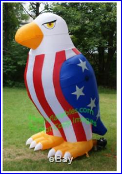 8' Air Blown Self-Inflatable Lighted Patriotic American Bald Eagle