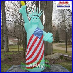 8' Air Blown Self-Inflatable Lighted Patriotic Statue Of Liberty Green Color