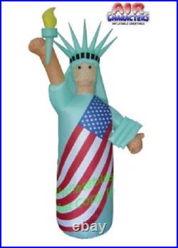 8' Air Blown Self-Inflatable Lighted Patriotic Statue Of Liberty SKIN COLOR
