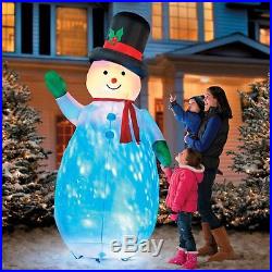 8' Christmas Lighted Kaleidoscope Airblown Inflatable Snowman Outdoor Decor(New)