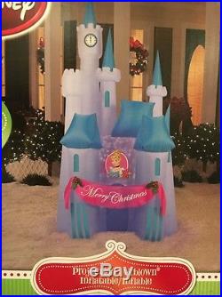 8′ Cinderellas Castle Disney Inflatable Projection Outdoor Christmas Air blown