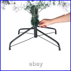8 FT Artificial Christmas Tree Snow Flocked Hinged Xmas Tree Holiday Decor