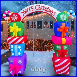 8 FT Christmas Inflatable Gift Boxes Arch Archway with Candy Merry Christmas Dec