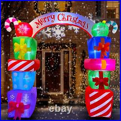 8 FT Christmas Inflatable Gift Boxes Arch Archway with Candy Merry Christmas Dec