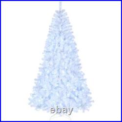 8 FT Prelit Snow White Artificial Christmas Tree Holiday Decor with 670 LED Lights