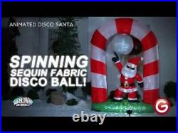 8 Ft Christmas Animated Disco Santa Claus Airblown Inflatable Yard Decor Lighted