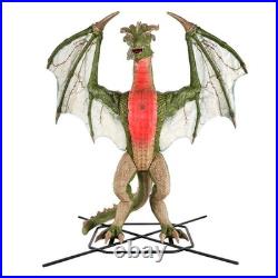 8 Ft Giant-Sized Animated Wyvern With Color-Changing LED Lights & Roaring Sounds