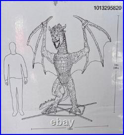 8 Ft Giant-Sized Animated Wyvern With Color-Changing LED Lights & Roaring Sounds