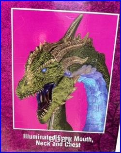 8 Ft Giant-Sized Animated Wyvern With Color-Changing LED Lights & Roaring Sounds