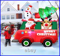 8 Ft Ht x 8 Ft L Giant Christmas Inflatables Outdoor Decorations, LED Lighted US