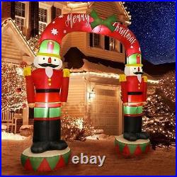 8 Ft Nutcracker Soldier Inflatable Archway Lighted Christmas Outdoor Decorations