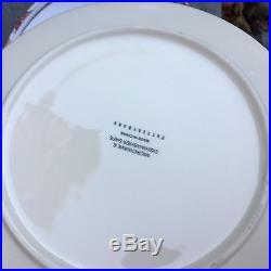 8 NEW Pottery Barn ALPINE TOILE DINNER & SALAD PLATES RED Christmas Holiday