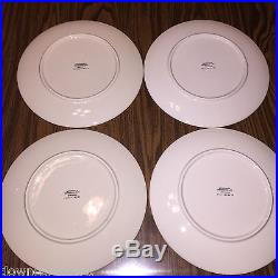 8 NEW Pottery Barn ALPINE TOILE Dinner Plates set of 8 CHRISTMAS red & white