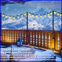 8 Pack 5 Ft String Light Poles, 8 5Ft 1