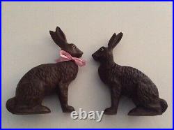 8+ Piece Collection Of Realistic Looking Chocolate Easter Bunny Rabbits, Basket