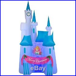 8′ Projection Cinderella’s Castle Christmas Airblown Inflatable Yard Decor