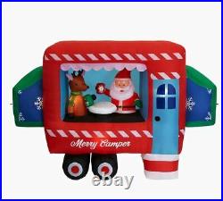 8′ Self-Inflatable Lighted Merry Camper Camper/RV Christmas Outdoor Decor