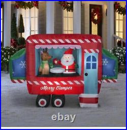 8' Self-Inflatable Lighted Merry Camper Camper/RV Christmas Outdoor Decor