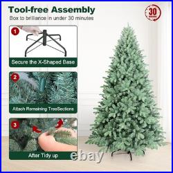 8 ft Artificial Christmas Tree Blue Spruce Realistic Xmas Tree 2458 PE/PVC Tips