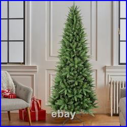 8 ft Artificial Christmas Tree Slim Pencil Realistic Xmas Tree 1612 Branch Tips
