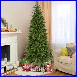 8 ft Artificial Christmas Tree Slim Pencil Realistic Xmas Tree 1612 Branch Tips