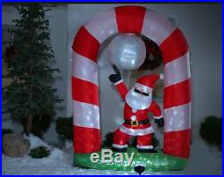 8 ft Christmas Lighted Disco Santa Scene ANIMATED Airblown Inflatable Yard Decor