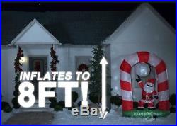 8 ft Christmas Lighted Disco Santa Scene ANIMATED Airblown Inflatable Yard Decor