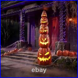 8 ft. Giant Sized LED Pumpkin Stack Home Depot Halloween 2023 IN HAND