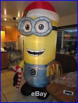 8 ft Inflatable Christmas Minion Yard Kevin with Candy Cane Decor Lighted