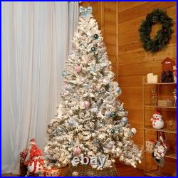 8 ft Prelit Snow Flocked Artificial Full Christmas Tree Pine Tree with 700 light 8 ft Prelit Snow Flocked Artificial Full Christmas Tree Pine Tree with 700 light
