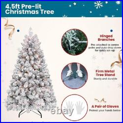 8 ft Prelit Snow Flocked Artificial Full Christmas Tree Pine Tree with 700 light 8 ft Prelit Snow Flocked Artificial Full Christmas Tree Pine Tree with 700 light