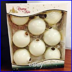 8 pack porcelain ball ornaments blank pearl white, holiday ornaments personalize