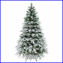 8ft 240cm Artificial Christmas Tree Snow Covered Elegant Xmas Home Decorations
