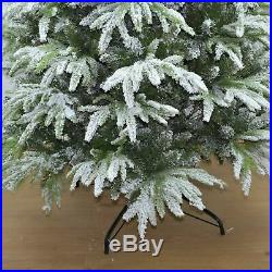 8ft Artificial Snow Covered Christmas Tree Metal Stand Xmas Decorations Decor