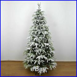 8ft Artificial Snow Covered Christmas Tree Metal Stand Xmas Decorations Decor