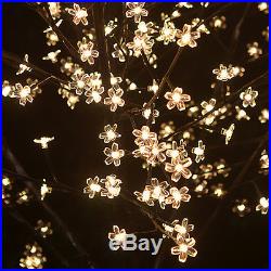 8ft Christmas Light Tree 600 LED Cherry Blossom Flower Tree Light Decoration
